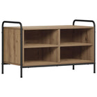 Tv-meubel 80x39.5x50 cm bewerkt hout eiken