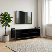 Tv-meubel 140x39,5x50 cm zwart eiken