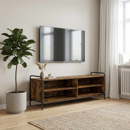 Tv-meubel 140 x 39,5 x 50 cm Gerookt eiken Bewerkt hout