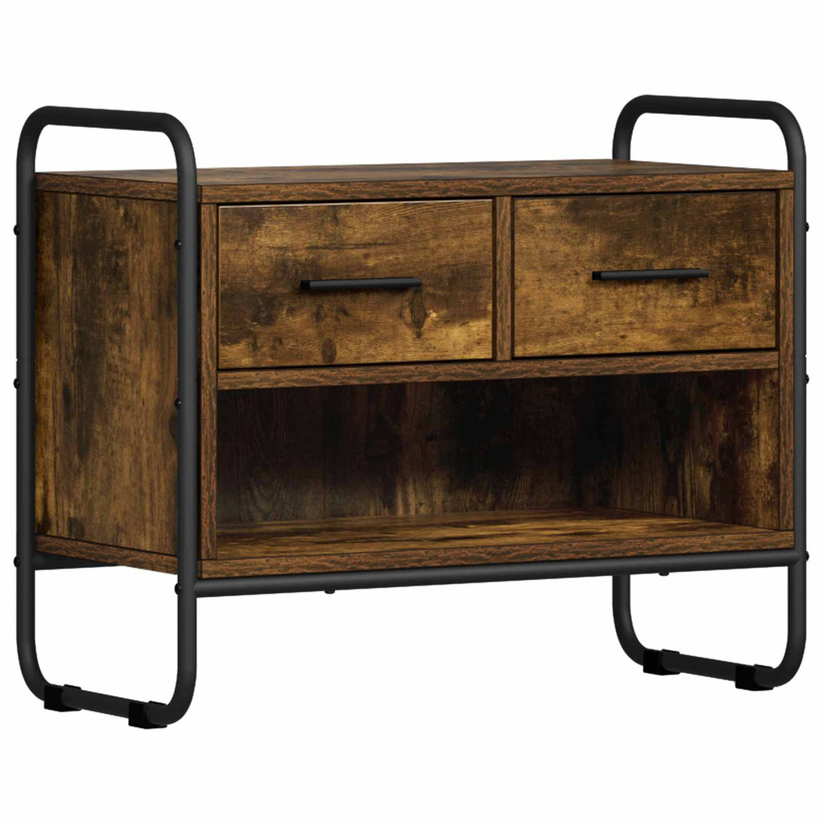 Tv-meubel 60 x 30 x 50 cm Gerookt eiken Bewerkt hout