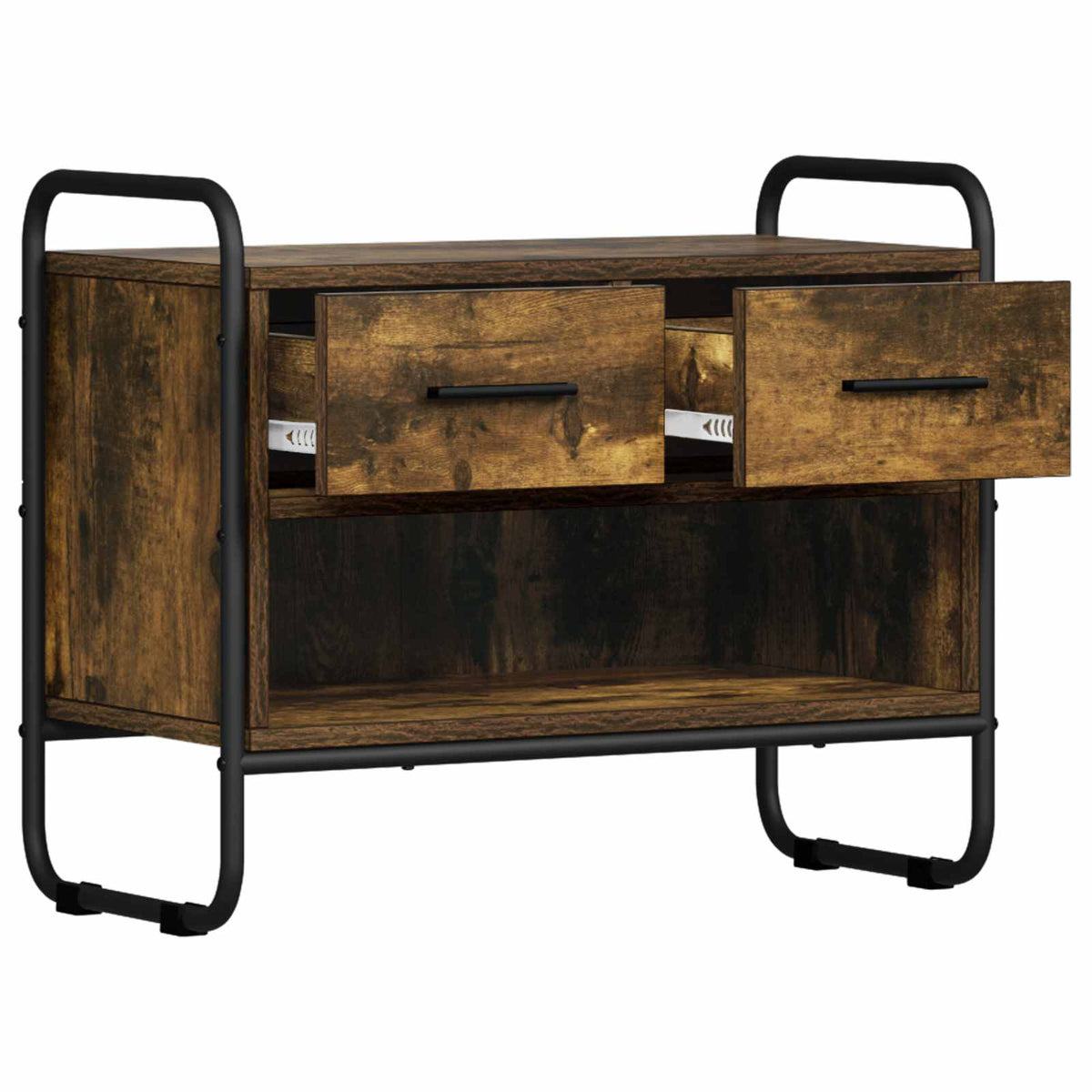Tv-meubel 60 x 30 x 50 cm Gerookt eiken Bewerkt hout