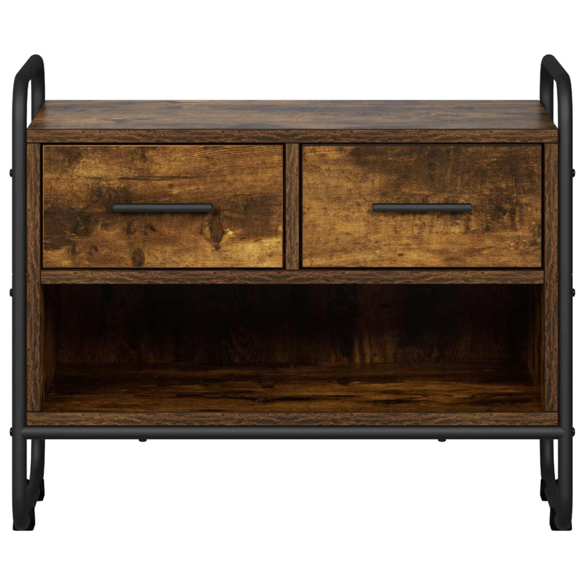 Tv-meubel 60 x 30 x 50 cm Gerookt eiken Bewerkt hout