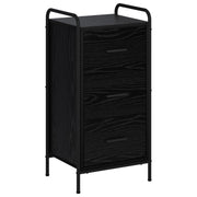 Dressoir zwart eiken 40x33x80.5 cm bewerkt hout