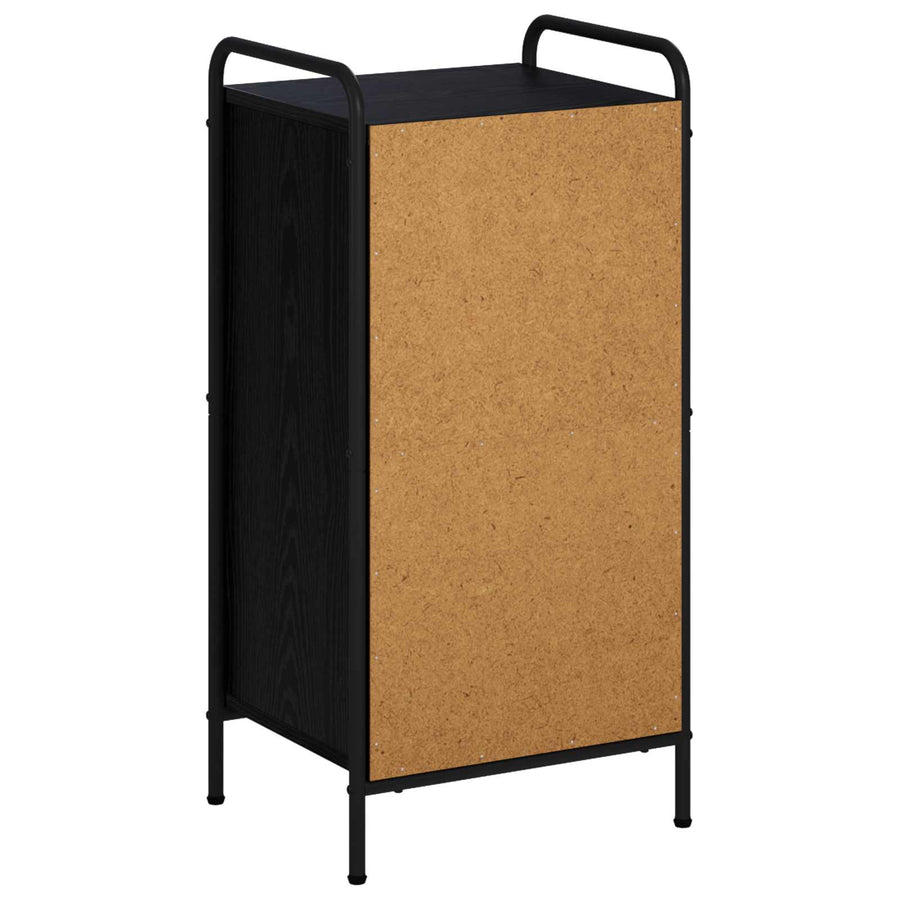 Dressoir Zwart eiken 97 x 33 x 81 cm Bewerkt hout