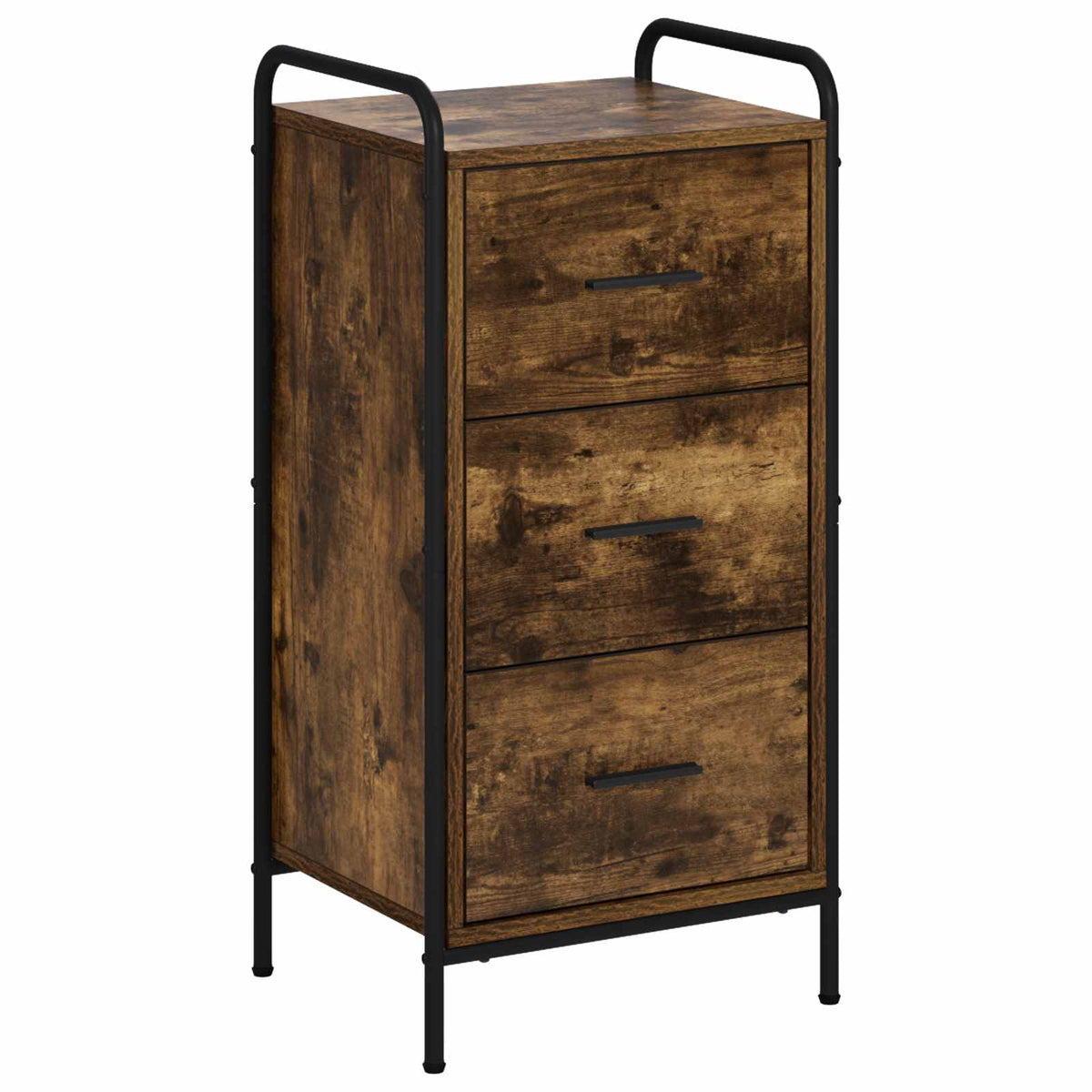 Dressoir Gerookt eiken 97 x 33 x 81 cm Bewerkt hout