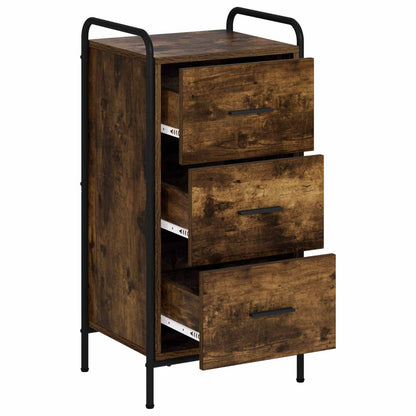 Dressoir Gerookt eiken 97 x 33 x 81 cm Bewerkt hout