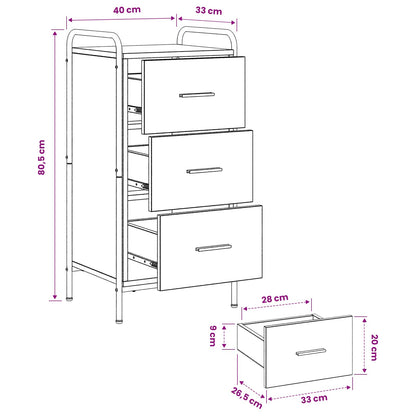 Dressoir Grijs Sonoma 97 x 33 x 81 cm Bewerkt hout