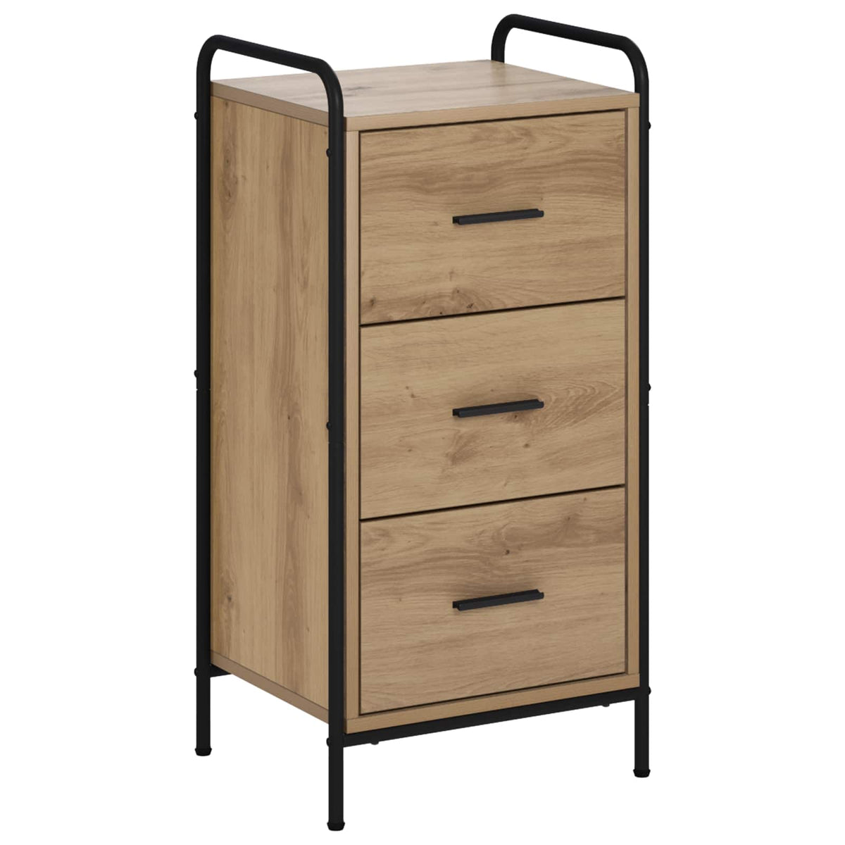 Dressoir Artisanaal eiken 97 x 33 x 81 cm Bewerkt hout
