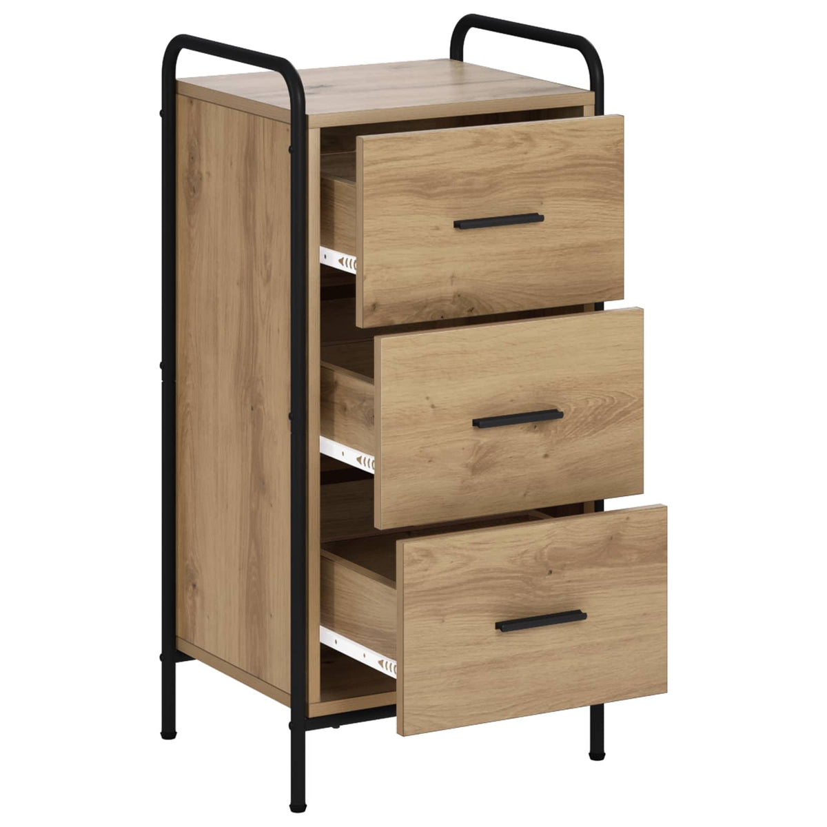 Dressoir Artisanaal eiken 97 x 33 x 81 cm Bewerkt hout