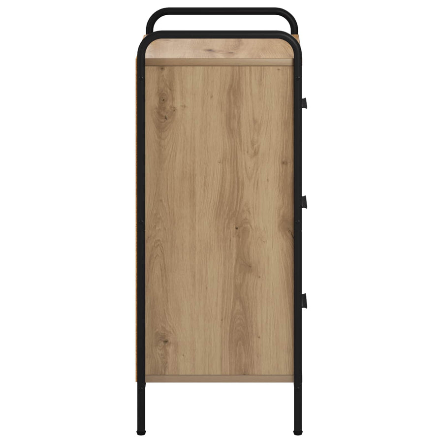 Dressoir Artisanaal eiken 97 x 33 x 81 cm Bewerkt hout