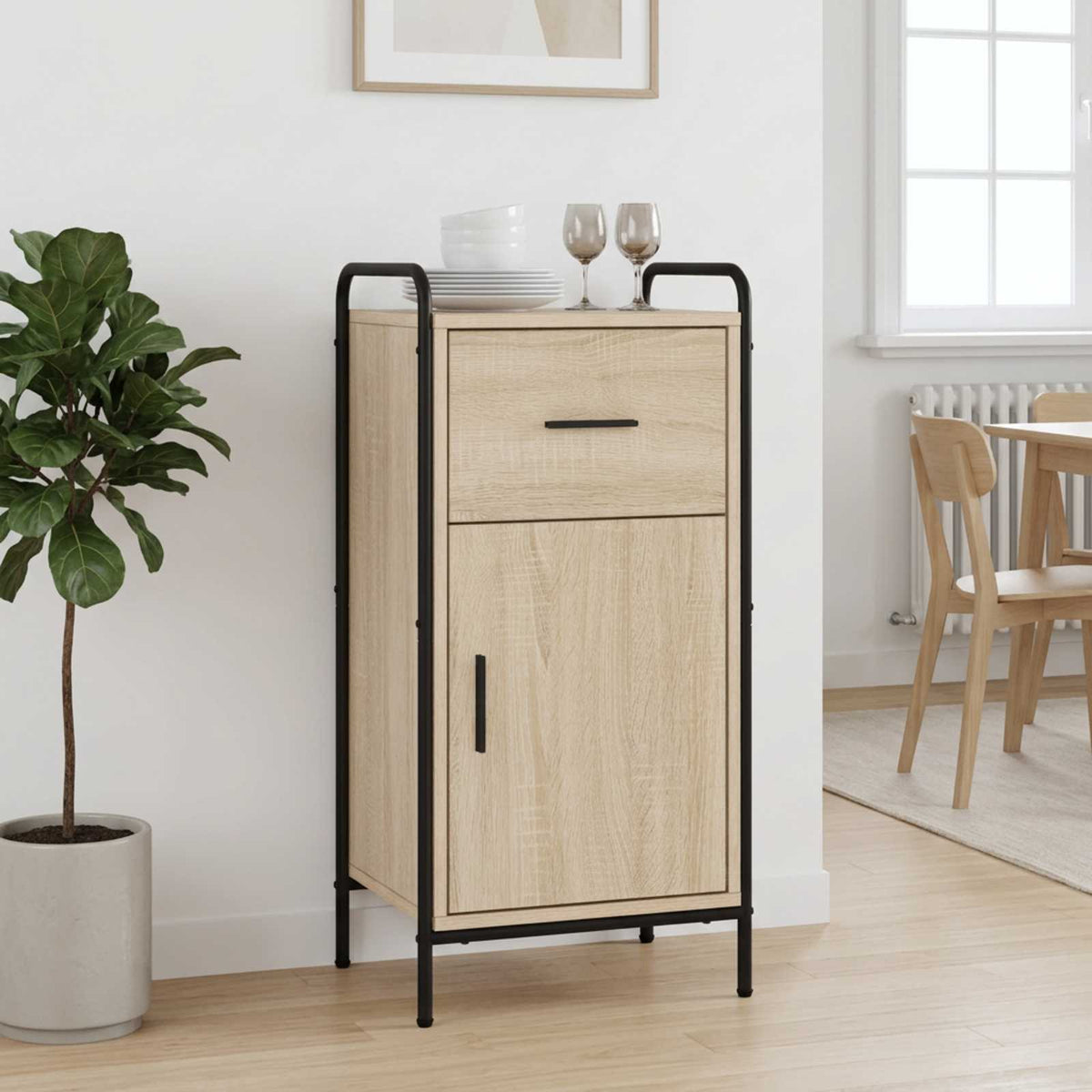 Dressoir Sonoma Eiken 97 x 33 x 81 cm Bewerkt hout