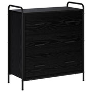 Dressoir 73x33x81 cm zwart eiken
