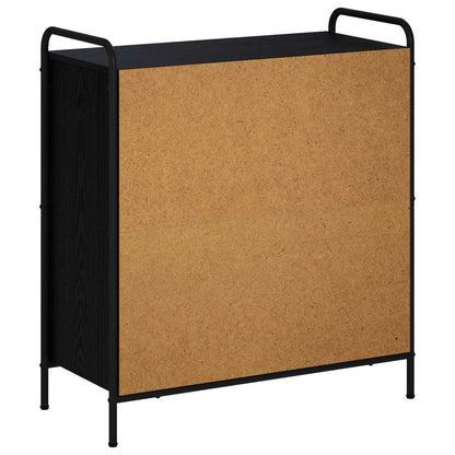 Dressoir Zwart eiken 97 x 33 x 81 cm Bewerkt hout