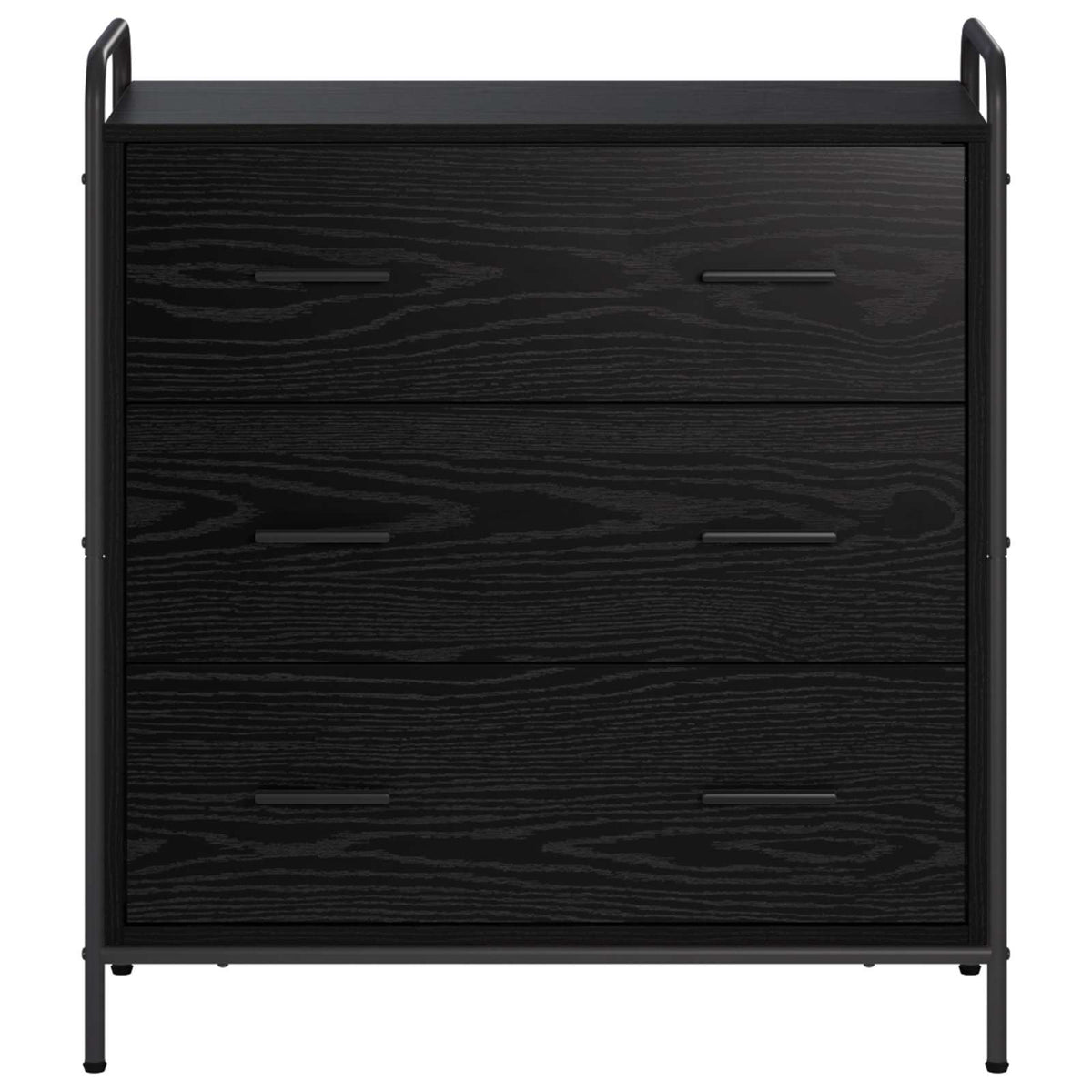 Dressoir Zwart eiken 97 x 33 x 81 cm Bewerkt hout