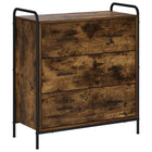 Dressoir gerookt eiken 73x33x81 cm bewerkt hout
