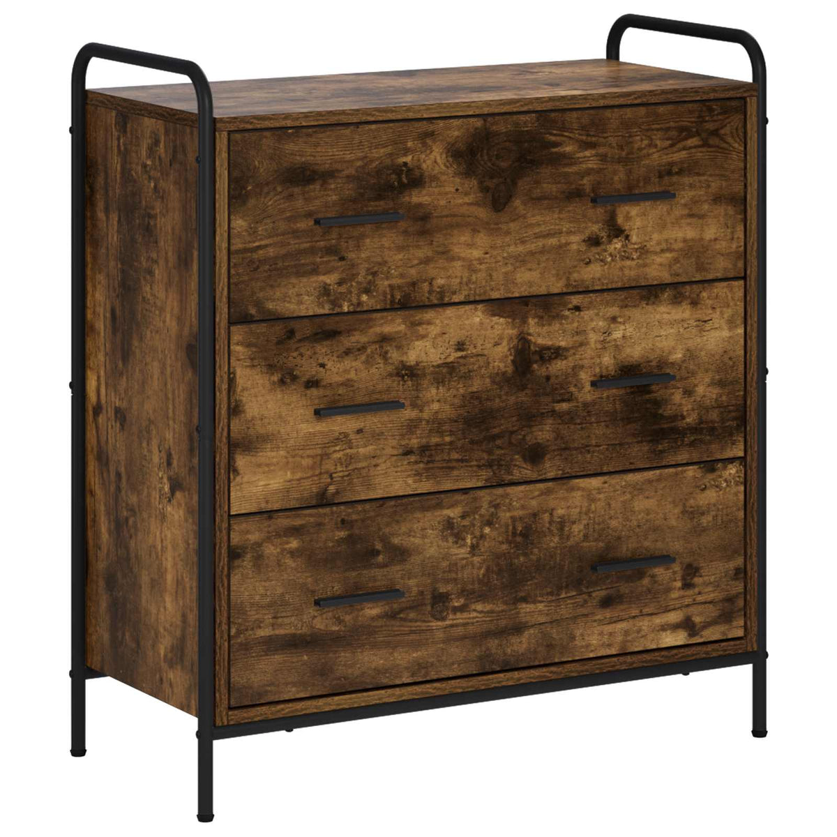 Dressoir Gerookt eiken 97 x 33 x 81 cm Bewerkt hout