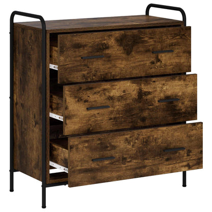 Dressoir Gerookt eiken 97 x 33 x 81 cm Bewerkt hout