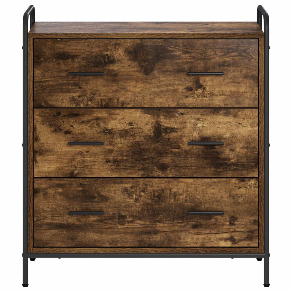 Dressoir Gerookt eiken 97 x 33 x 81 cm Bewerkt hout