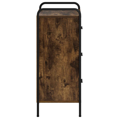 Dressoir Gerookt eiken 97 x 33 x 81 cm Bewerkt hout