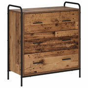 Dressoir oud hout 73x33x81 cm met 3 lades
