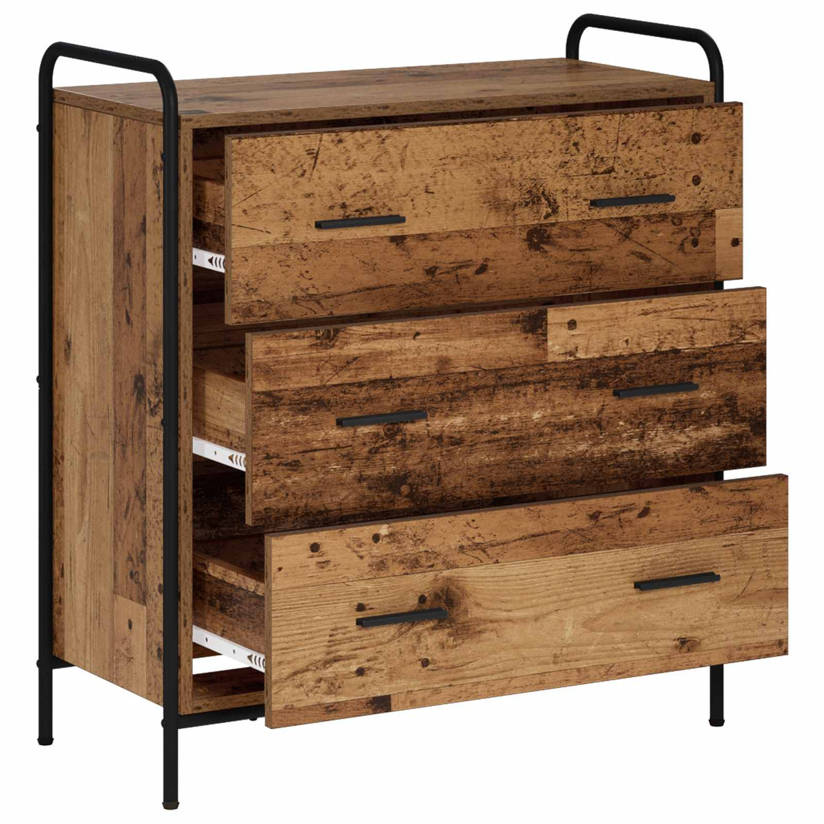 Dressoir Oud hout 97 x 33 x 81 cm Bewerkt hout
