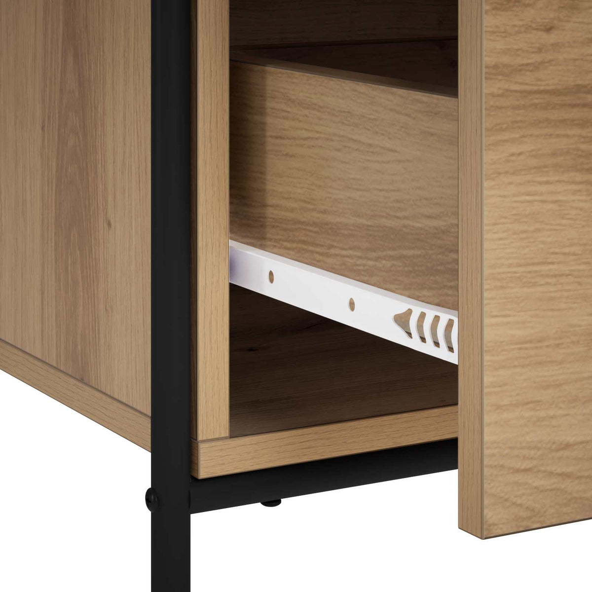 Dressoir Artisanaal eiken 97 x 33 x 81 cm Bewerkt hout
