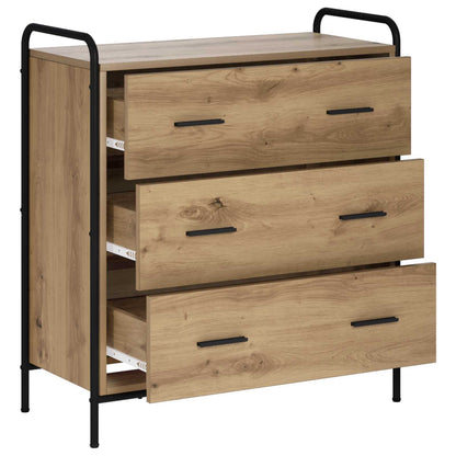 Dressoir Artisanaal eiken 97 x 33 x 81 cm Bewerkt hout