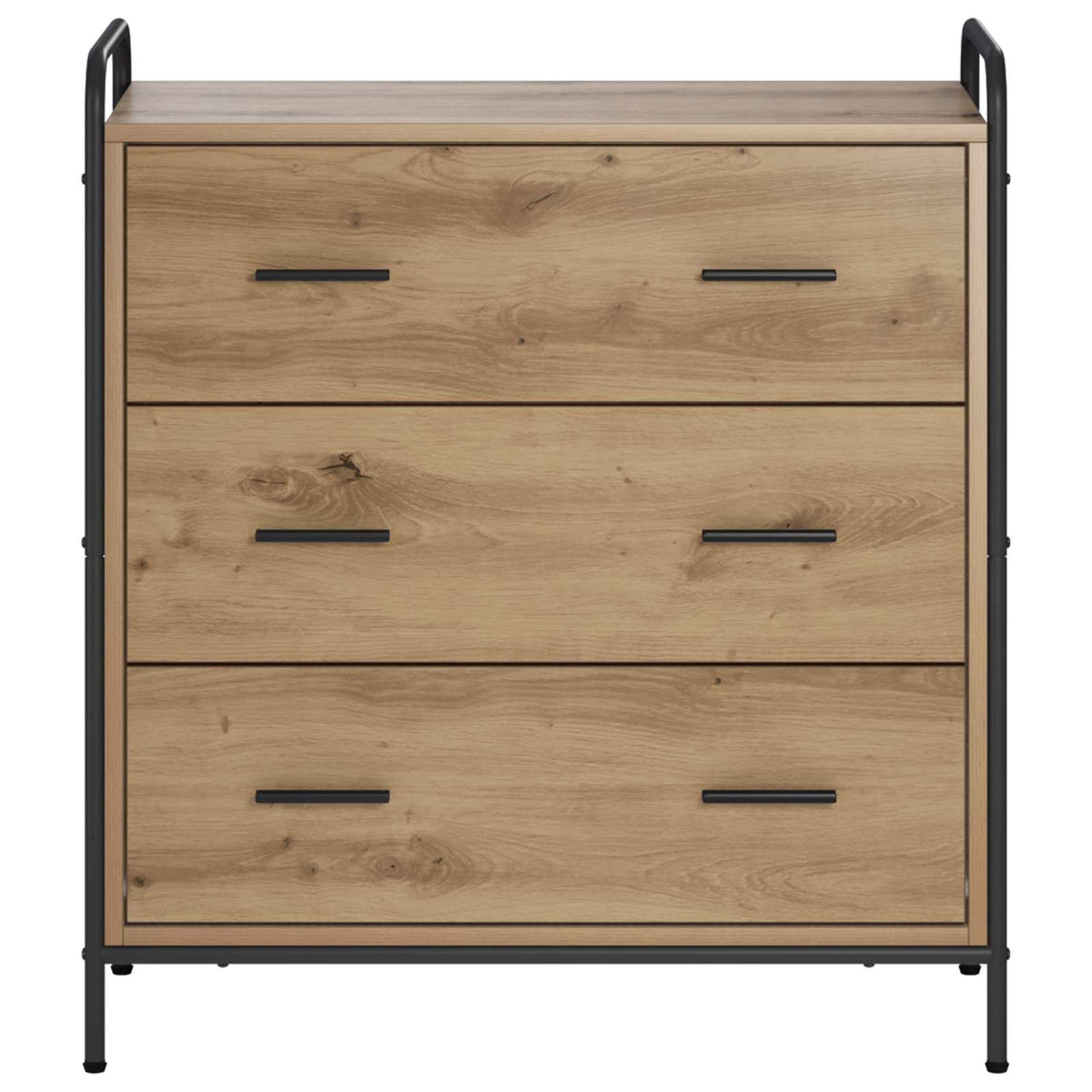 Dressoir Artisanaal eiken 97 x 33 x 81 cm Bewerkt hout