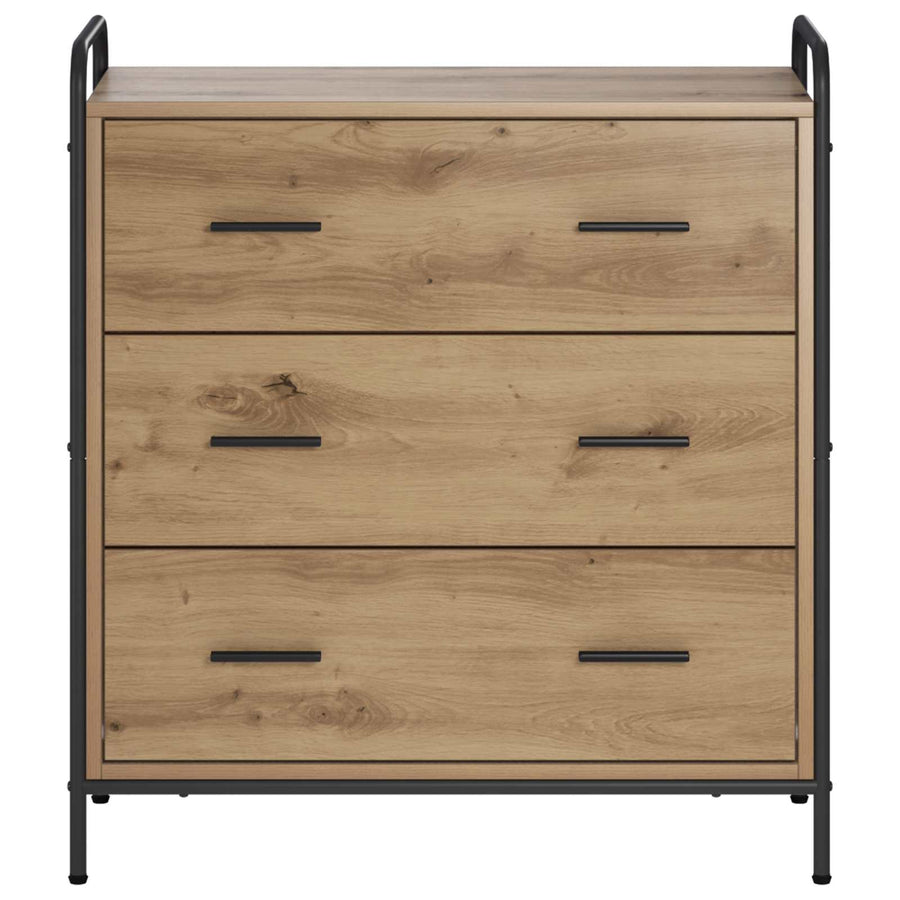 Dressoir Artisanaal eiken 97 x 33 x 81 cm Bewerkt hout