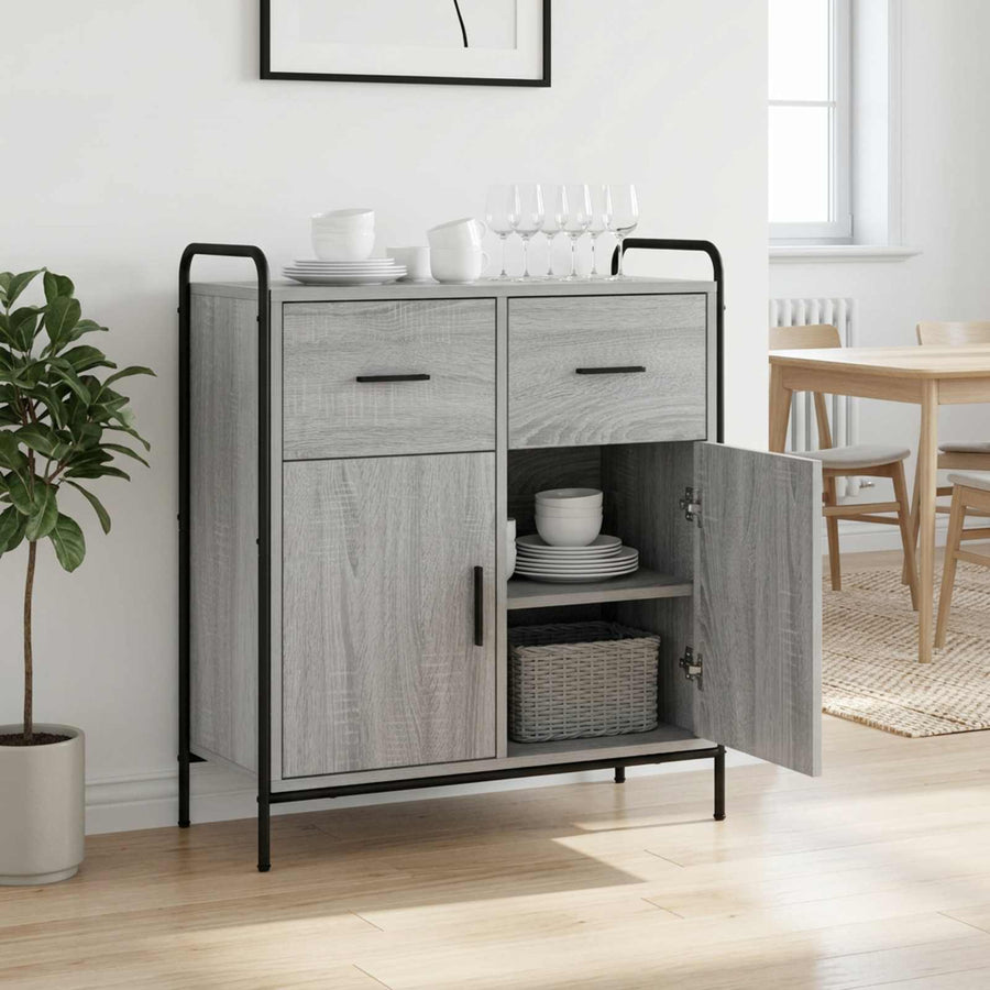 Dressoir Grijs Sonoma 97 x 33 x 81 cm Bewerkt hout