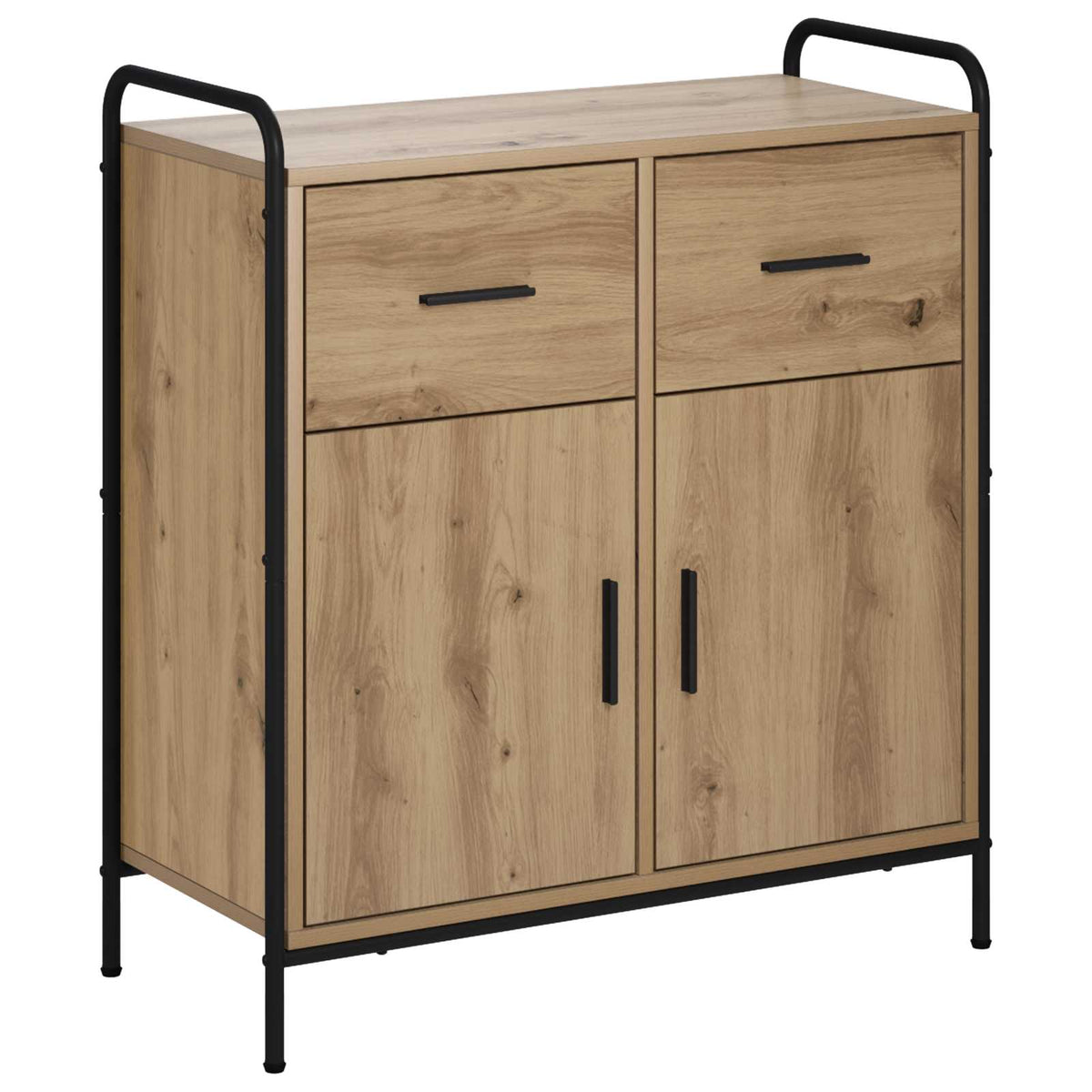 Dressoir Artisanaal eiken 97 x 33 x 81 cm Bewerkt hout