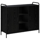 Dressoir zwart eiken 98.5x33x81 cm bewerkt hout