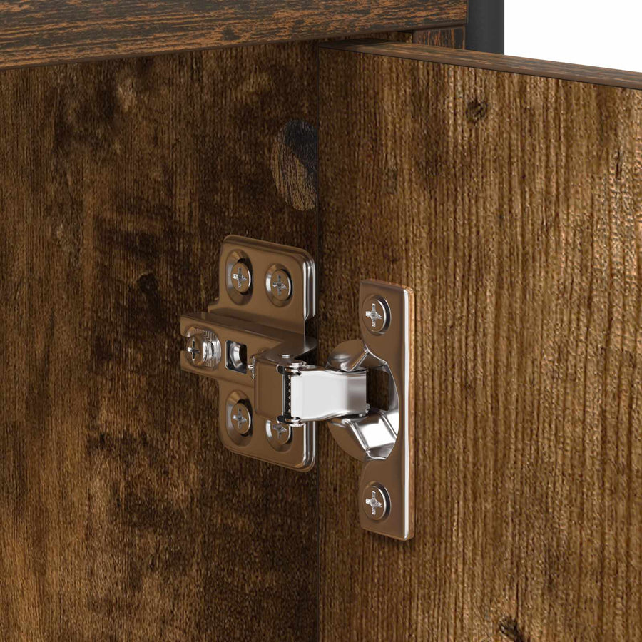 Dressoir Gerookt eiken 97 x 33 x 81 cm Bewerkt hout
