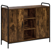 Dressoir gerookt eiken 98.5x33x81 cm bewerkt hout