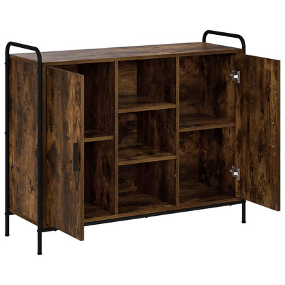 Dressoir Gerookt eiken 97 x 33 x 81 cm Bewerkt hout