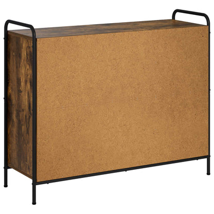 Dressoir Gerookt eiken 97 x 33 x 81 cm Bewerkt hout