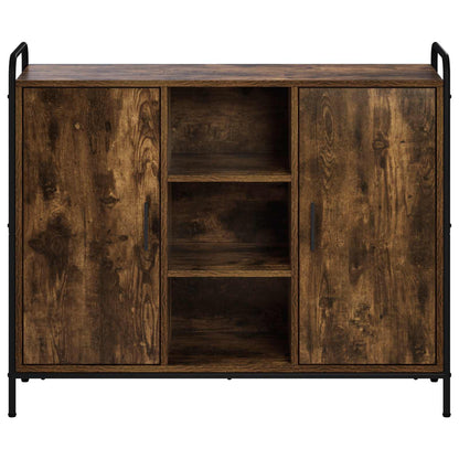 Dressoir Gerookt eiken 97 x 33 x 81 cm Bewerkt hout