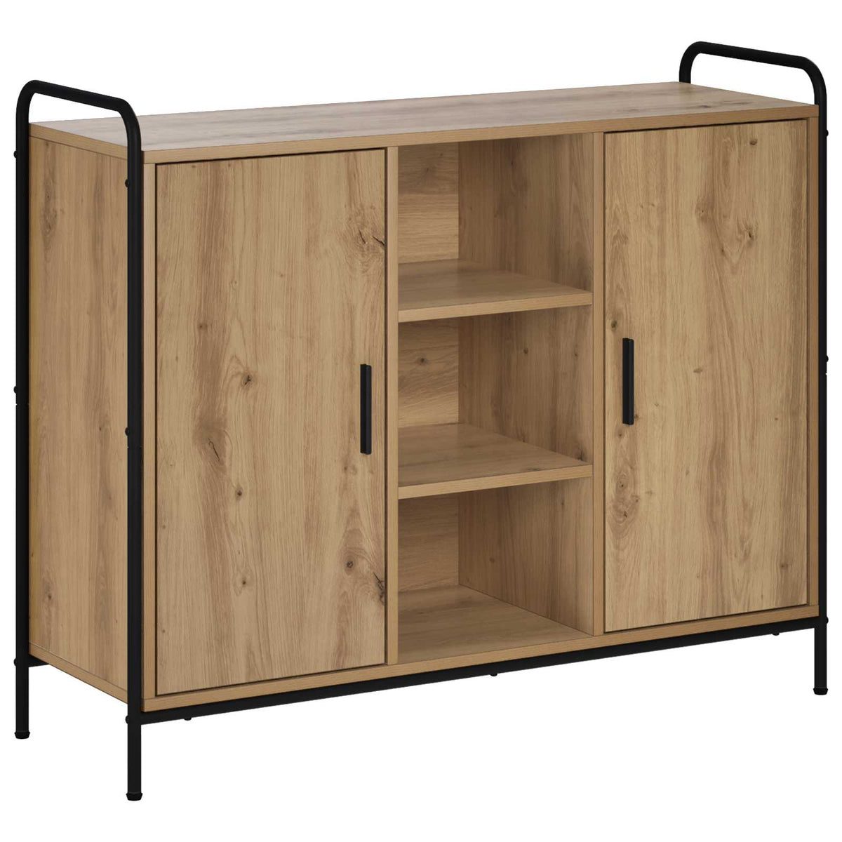 Dressoir Artisanaal eiken 97 x 33 x 81 cm Bewerkt hout
