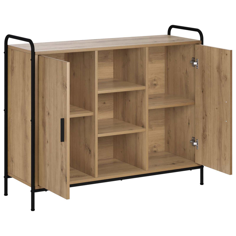 Dressoir Artisanaal eiken 97 x 33 x 81 cm Bewerkt hout