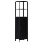 Hoge kast zwart eiken 40x33x161 cm