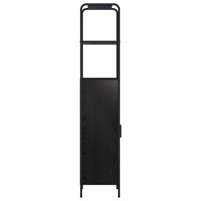 Hoge kast Zwart eiken 40 x 33 x 161 cm Bewerkt hout