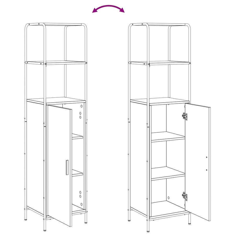 Hoge kast Sonoma Eiken 40 x 33 x 161 cm Bewerkt hout