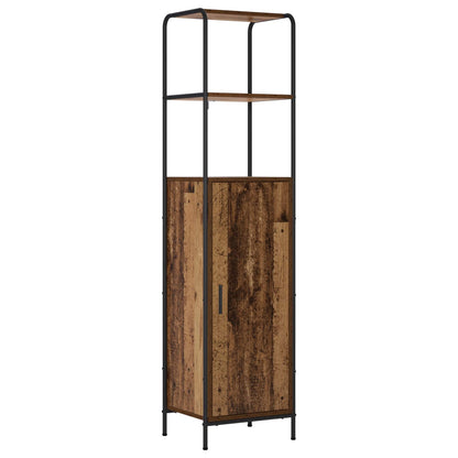 Hoge kast Oud hout 40 x 33 x 161 cm Bewerkt hout