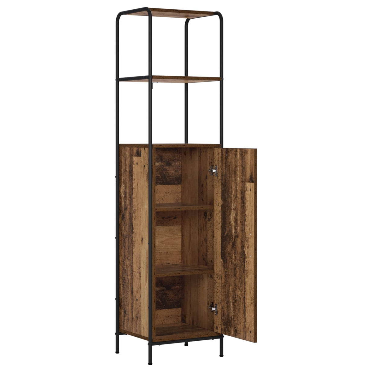 Hoge kast Oud hout 40 x 33 x 161 cm Bewerkt hout