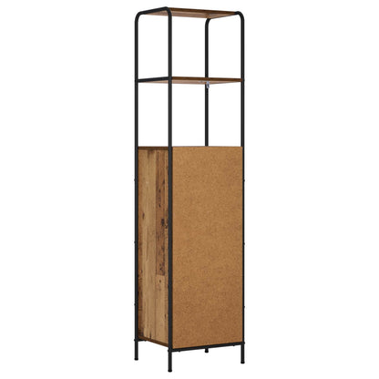 Hoge kast Oud hout 40 x 33 x 161 cm Bewerkt hout