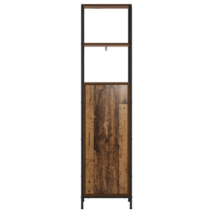 Hoge kast Oud hout 40 x 33 x 161 cm Bewerkt hout