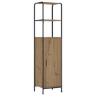 Hoge kast bewerkt hout artisanal eiken 40x33x161 cm