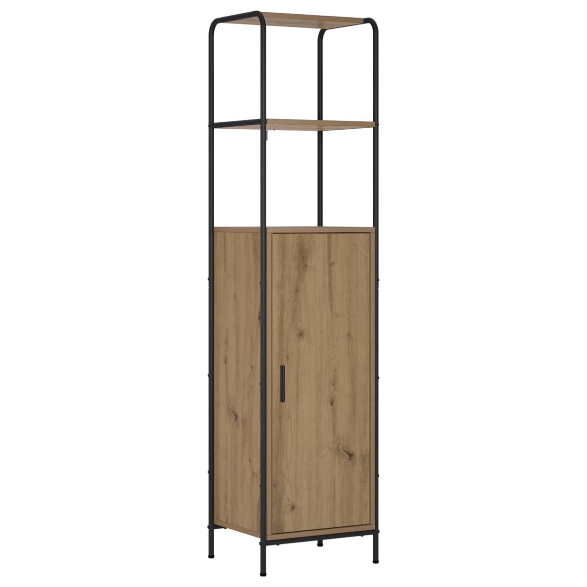 Hoge kast Artisanaal eiken 40 x 33 x 161 cm Bewerkt hout