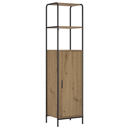 Hoge kast Artisanaal eiken 40 x 33 x 161 cm Bewerkt hout