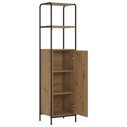 Hoge kast Artisanaal eiken 40 x 33 x 161 cm Bewerkt hout